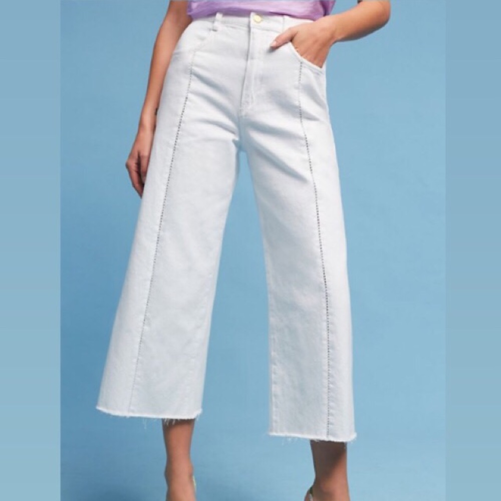 Anthropologie Pilcro High Rise Crop Wide Leg Jeans